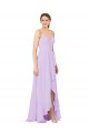 High-Low Chiffon Bridesmaid Dress with Ruffle Detail Brisbane