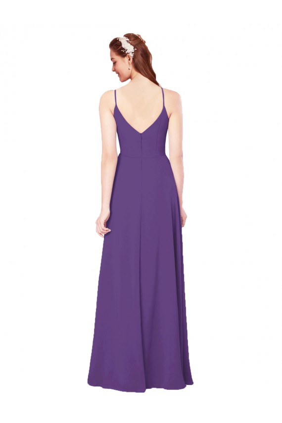 High Halter Chiffon Bridesmaid Dress with Keyhole Brisbane