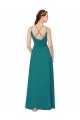 Simple Chiffon Bridesmaid Dress with High Halter Neckline Brisbane