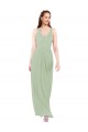 Feminine Chiffon Bridesmaid Dress with Ruching and V-Neckline Brisbane
