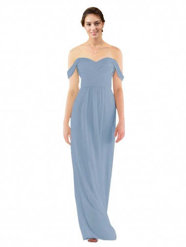 Sweetheart Neckline Chiffon Off-the-Shoulder Bridesmaid Dress Brisbane