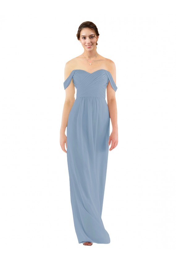Sweetheart Neckline Chiffon Off-the-Shoulder Bridesmaid Dress Brisbane