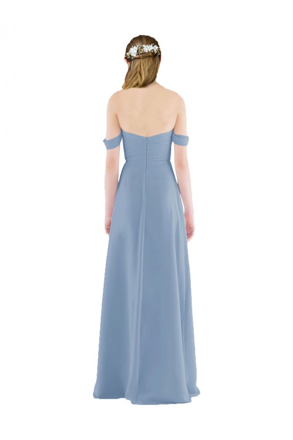 Sweetheart Neckline Chiffon Off-the-Shoulder Bridesmaid Dress Brisbane
