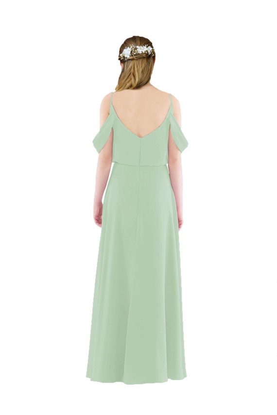 Off-the-Shoulder Long Chiffon Beachy Bridesmaid Dress Brisbane