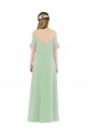 Off-the-Shoulder Long Chiffon Beachy Bridesmaid Dress Brisbane