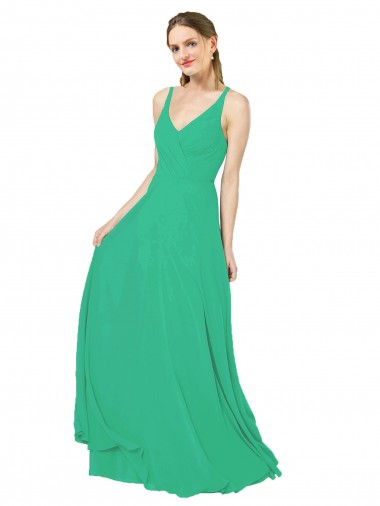 Classic Chiffon Bridesmaid Dress with Lace-Up Back Brisbane