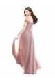 Floor Length Chantilly Lace Off the Shoulder Chiffon Bridesmaid Dress Brisbane