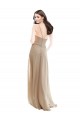 Elegant Bridesmaid with High Neckline and Illusion V-Neck Brisbane