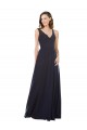 Elegant Chiffon Bridesmaid Dress with V-Neck Lace Bodice Brisbane