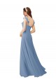 Chiffon Bridesmaids Dress with Ruffle Neckline Brisbane