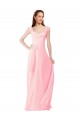 Chiffon Bridesmaids Dress with Ruffle Neckline Brisbane