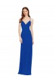 Chiffon Bridesmaid Dress with Deep V-Neck and Spaghetti Straps Brisbane