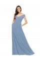 Chiffon Bridesmaid Dress with Classic Off the Shoulder Neckline Brisbane