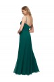 Chiffon Bridesmaid Dress with Pleated Bodice and Straps Brisbane