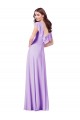 Flutter Sleeves V-Neck Chiffon Bridesmaid Dress Brisbane