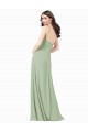 Floor Length Long Chiffon Bridesmaid Dress with Side Slit Brisbane
