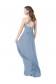 Chiffon Bridesmaid Dress with High Halter Neckline Brisbane