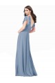Chiffon Bridesmaid Dress / Prom Dress with Flutter Sleeves and Front Slit Brisbane