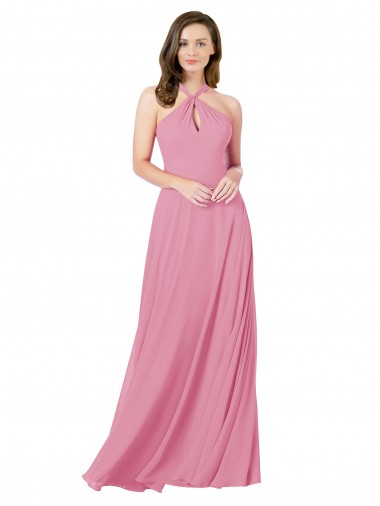Chiffon Bridesmaid Dress / Prom Dress with Keyhole Front Brisbane