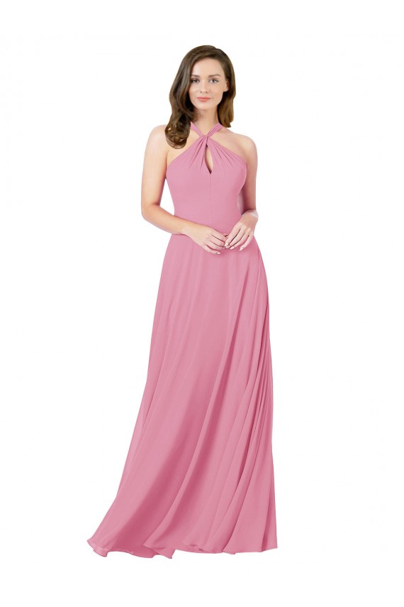 Chiffon Bridesmaid Dress / Prom Dress with Keyhole Front Brisbane