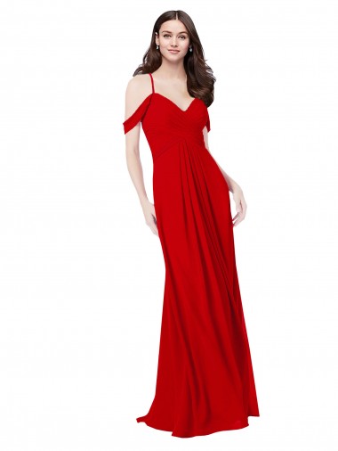 Cold Shoulder Chiffon Bridesmaid Dress Brisbane