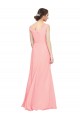 Luxe Chiffon Bridesmaid Dress with Shoulder Tip Gathered Bodice Brisbane