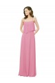 Spaghetti Strap Chiffon Bridesmaids Dress with Ruffle Overlay Brisbane