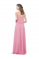 Spaghetti Strap Chiffon Bridesmaids Dress with Ruffle Overlay Brisbane
