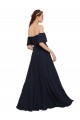 Off the Shoulder Floaty Sleeves Chiffon Bridesmaid Dress / Prom Dress with High Slit Brisbane