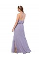 Grecian Style Halter Chiffon Bridesmaid Dress with Keyhole and Slit Brisbane