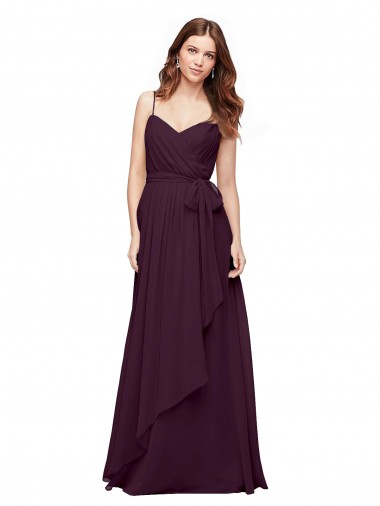 Wrapped Sweetheart Neckline Long Chiffon Bridesmaid Dress  Brisbane