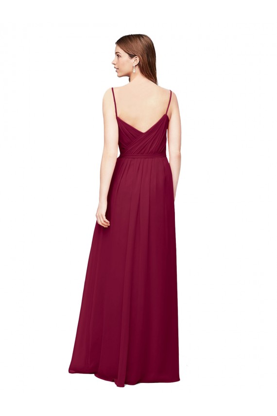 Wrapped Sweetheart Neckline Long Chiffon Bridesmaid Dress  Brisbane