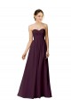 Strapless Chiffon Bridesmaid Dress with Criss Cross Shirred Bodice Brisbane