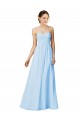 Strapless Chiffon Bridesmaid Dress with Criss Cross Shirred Bodice Brisbane