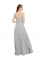 Squre Necked Long Chiffon Bridesmaid Dress with Front Slit Brisbane