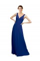 V-Neck Sheath Chiffon Bridesmaid Dress with V-Back Brisbane