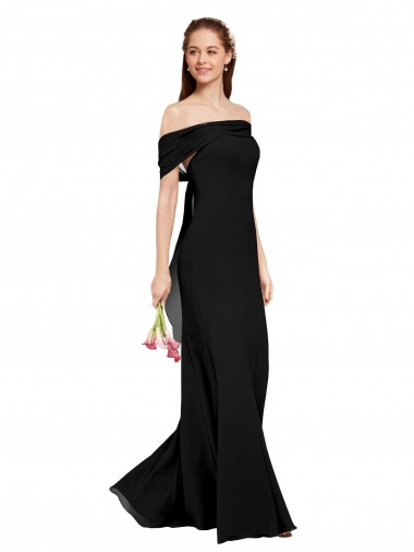 Fit and Flare Long Chiffon Bridesmaid Dress / Prom Dress with Sash and Open Back Brisbane
