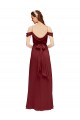 Grecian Inspired Draped Off the Shoulder Long Chiffon Bridesmaid Dress Brisbane