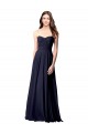 Luxe Chiffon Bridesmaid Dress with Sweetheart Neckline and Shirred Bodice Brisbane