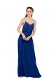 Long Chiffon Bridesmaid Dress with Spaghetti Strap Bodice Brisbane