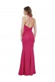 Slim A-Line Long Chiffon Bridesmaid Dress with Strappy Back Brisbane