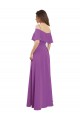 Draped Off The Shoulder Chiffon Bridesmaid Dress with Spaghetti Straps and Ruffled Neckline Brisbane