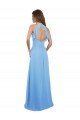 Chiffon A-Line Bridesmaid Dress with Halter Neck and Ruffled Back Straps Brisbane