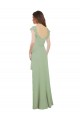 Draped Sweetheart Chiffon Bridesmaid Dress with Ruffled Cap Sleeves Brisbane