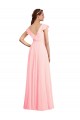 Chiffon A-Line Dress with Full Circle Skirt and Gathered Waistband Brisbane
