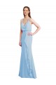 Fluted Long Chiffon Bridesmaid Dress with Cascading Ruffles Brisbane