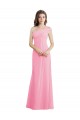 Single Shoulder Chiffon Bridesmaid Dress with Draped Bodice Brisbane