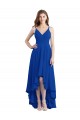 Draped High Low Chiffon Bridesmaid Dress with Cross Over Bodice Brisbane
