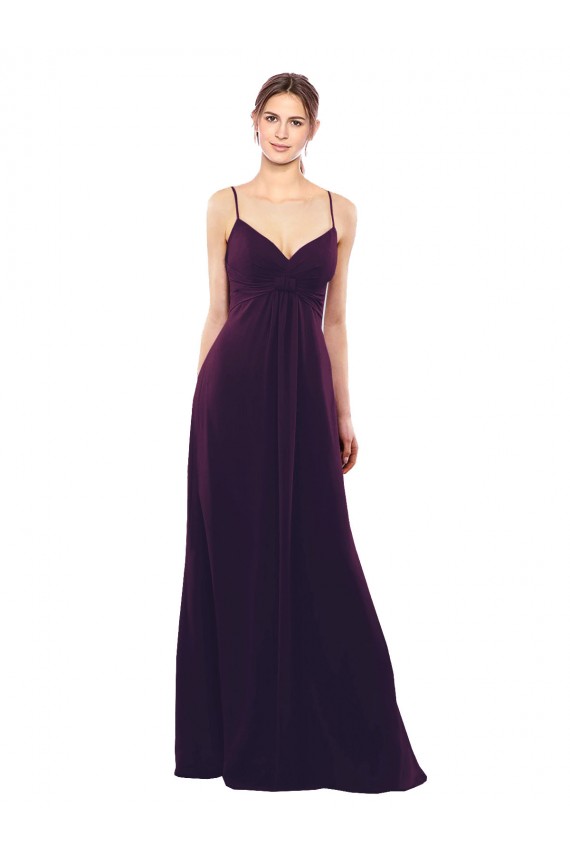 Floor Length A-Line Chiffon Bridesmaid Dress with Criss Cross Back Brisbane