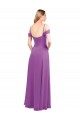 Cold Shoulder Long Chiffon Bridesmaid Dress with Ruching Details Brisbane